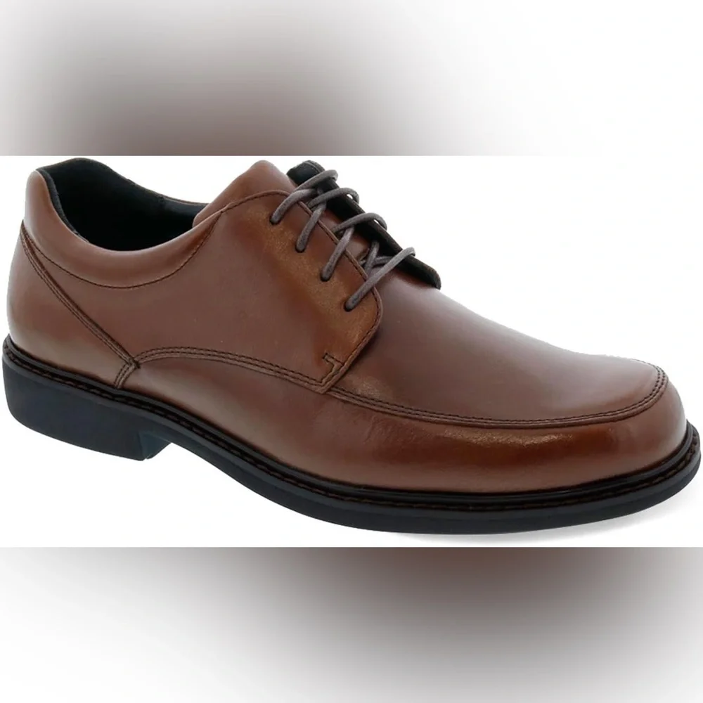 NWT Men’s DREW Park brown leather orthopedic diabetic oxfords- Size 15 WIDE 4W